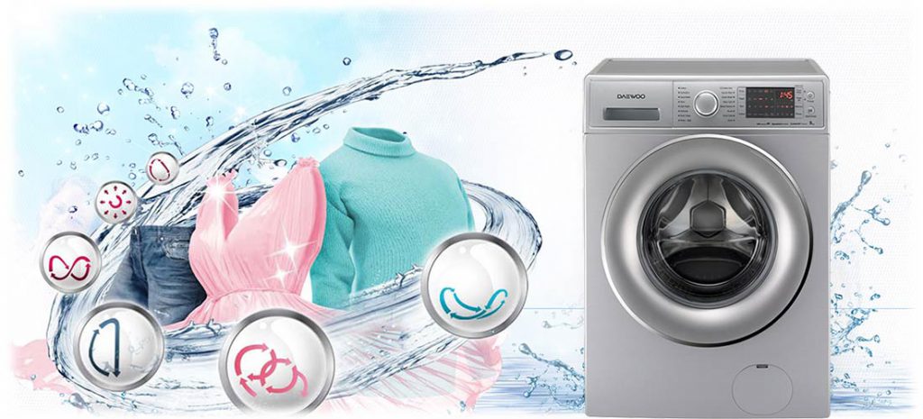 شست و شوی لباس ها با ماشین لباسشویی