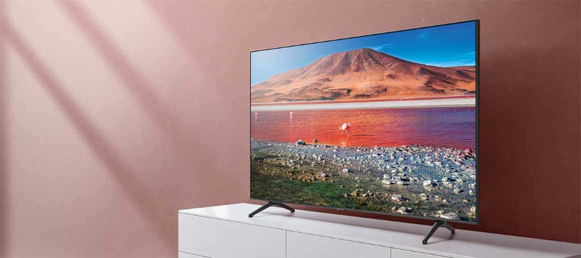 تلویزیون سامسونگ مدل 58 اینچ 58TU7000 در دکوراسیون اتاق