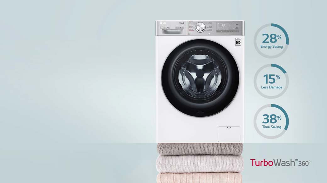 قابلیت Turbo Wash در لباسشویی ال جی