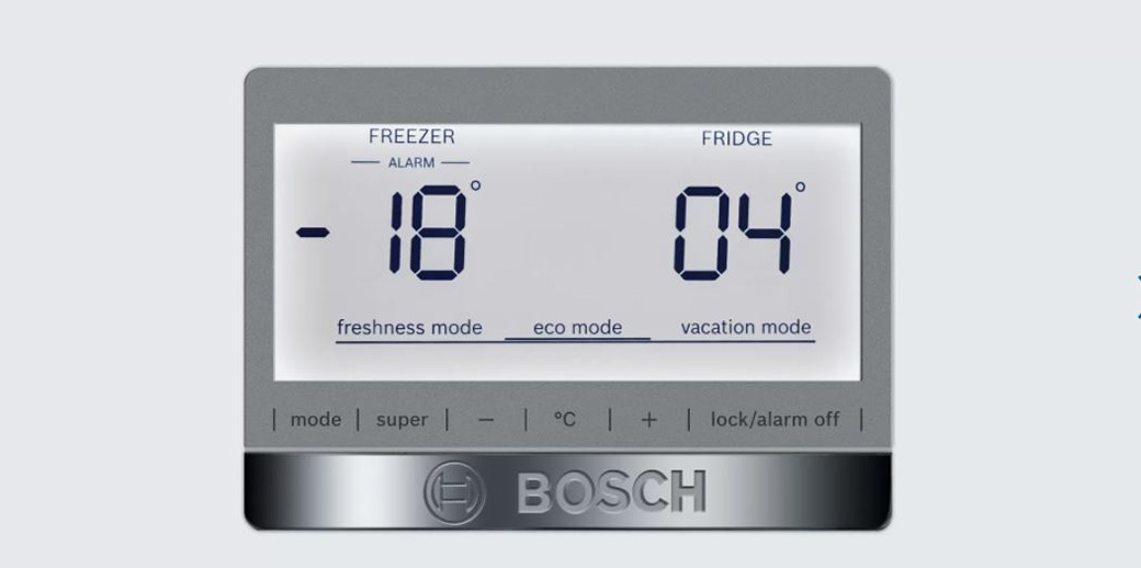 نمایشگر لمسی یخچال فریزر بوش مدل KGD86AW304