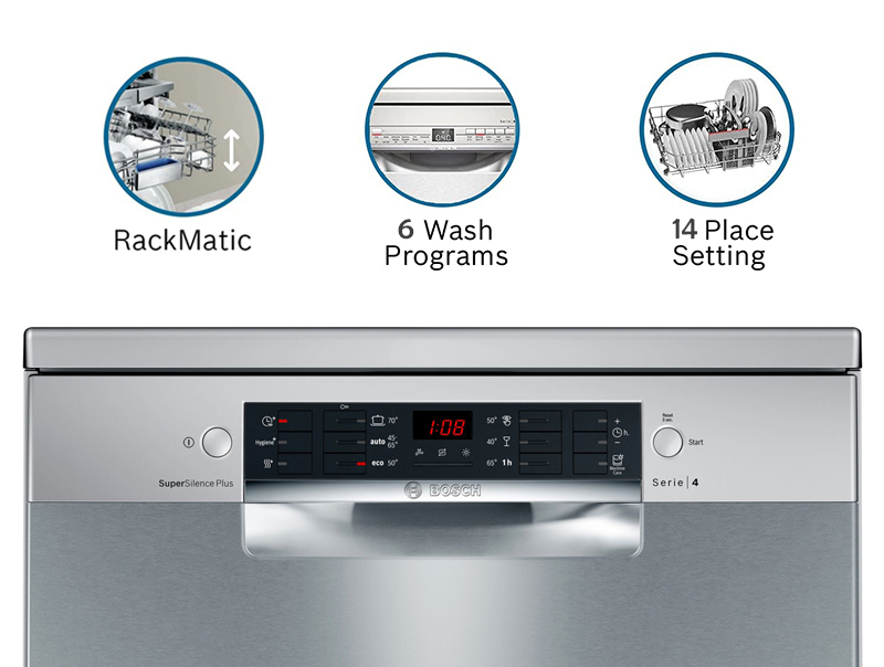 برنامه های شستشوی ماشین ظرفشویی بوش SMS46MI07E