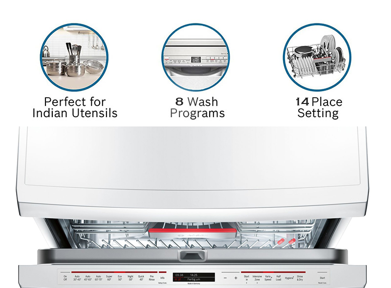 برنامه‌های متنوع ماشین ظرفشویی سری 8 بوش